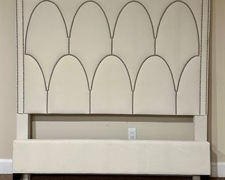 Queen Headboard with Nailhead Trim