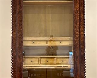 Antique Mahogany Display Cabinet/Humidor with Drawers