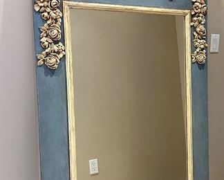 Gorgeous Grey Mirror with Raised Garland