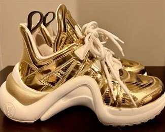 Louis Vuitton Gold Sneakers