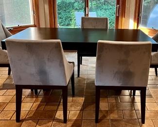 Blue Microsuede Chairs (5)