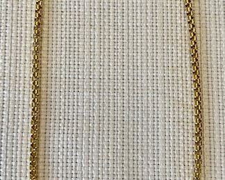14K Box Chain Necklace (Italy)