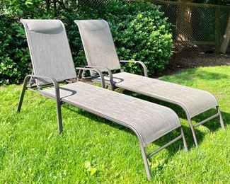 (2) Hampton Bay Adjustable Lounge Chairs