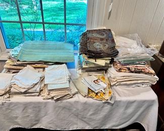 table linens.