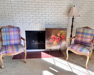 Two lovely French country side chairs.