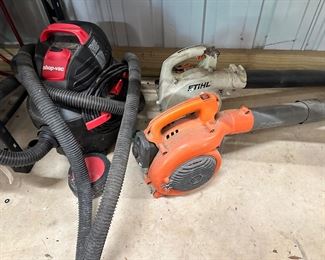 Shop vac. Blowers. 