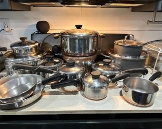 Revere ware pots and pans 