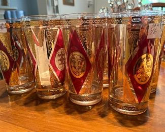 16-MCM Culver Ltd. 22kt Gold Royal Diamond Cordials