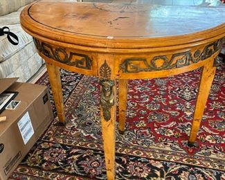 French Empire Demi Lune Game Table