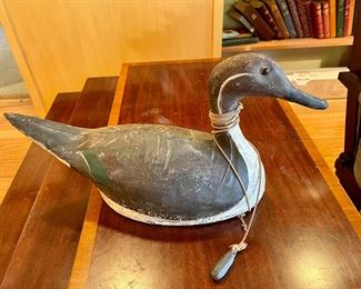 RARE ANDERSON
METAL PINTAIL DUCK
DECOY - SAN
FRANCISCO, CIRCA 1920'S MARKED ANDERSON DECOYS UNDER BASE