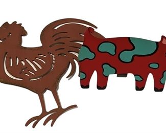 Rooster Cow Decor