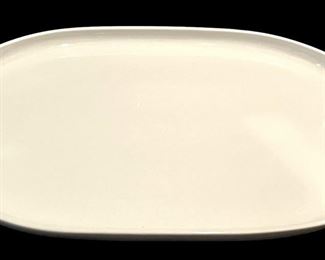 Crate Barrel White Oval Serving Platter