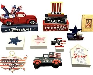 4th of July Wooden Home Decor Plaques