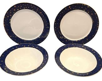 Sakura Galaxy 14K Gold Bowls and Plates