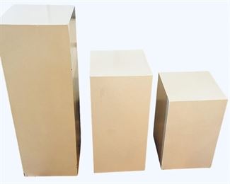 White Block Pedestals 3Piece Set
