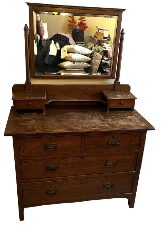 Antique Dresser with Mirror