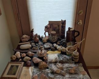Native American, tribal, rock, fossil, and collectables