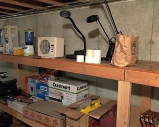 lamps, heater, kitchen items