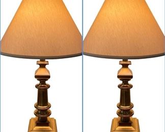 Brass Lamp Pair