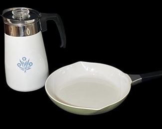 Corningware Percolator and Skillet