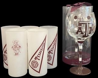 Texas AM Bar Glasses