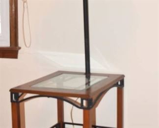 Berkley Magazine Swing Arm Floor Lamp Table