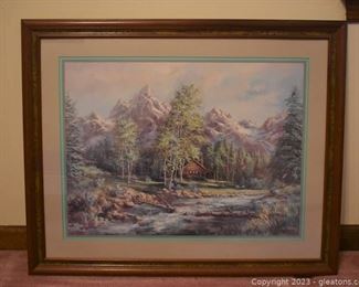 Framed Print Cabin in the Wood By Leek Parkinson