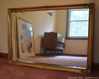 Heavy Gold Frame Wall Mirror By The Carolina Mirror Company