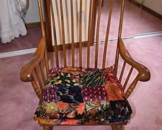 S Bent Bros Colonial Rocking Chair with Cushion