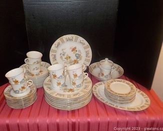 Set of Crescent Fine China Spring Moon by Ranmaru Japan