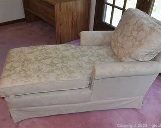 Vintage Skirted Chaise Lounge with Tags