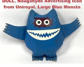 Lot 23 1960 s Vintage NAUGA DOLL. Naugahyde Advertising Icon from Uniroyal. Large Blue Monsta 