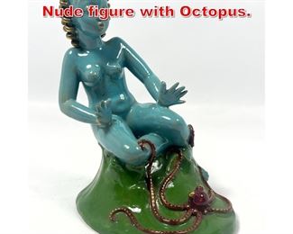 Lot 44 Italian Pottery Sculpture Nude figure with Octopus. 