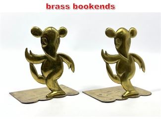 Lot 50 Attributed to Hagenauer brass bookends