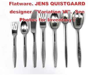 Lot 64 70pc DANSK Stainless Flatware. JENS QUISTGAARD designer. Variation VI. See Photos for Inventory i