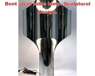 Lot 100 Large SONNEMAN Chrome Bent steel table lamp. Sculptural design. 