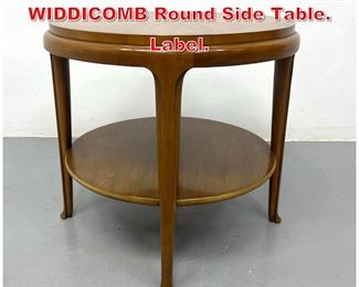 Lot 116 Wm BERKEY for JOHN WIDDICOMB Round Side Table. Label. 