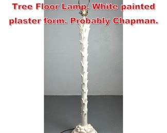 Lot 122 Serge Roche style Palm Tree Floor Lamp. White painted plaster form. Probably Chapman. 