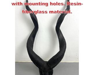 Lot 127 Pr of faux Gazelle horns with mounting holes. Resinfiberglass material. 