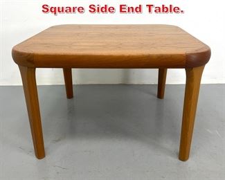 Lot 133 Teak Danish Modern Square Side End Table. 