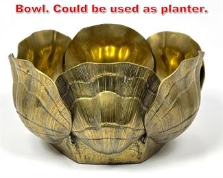 Lot 136 Brass Shell Form Center Bowl. Could be used as planter.