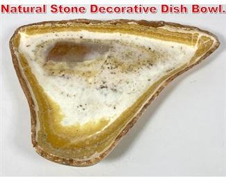Lot 144 Polished and Carved Natural Stone Decorative Dish Bowl. 
