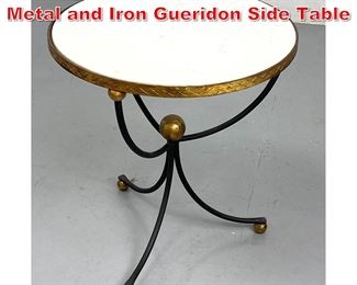 Lot 162 1950s Palladio Italian Gilt Metal and Iron Gueridon Side Table