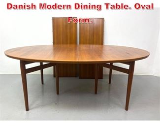 Lot 165 ARNE VODDER Teak Danish Modern Dining Table. Oval Form. 