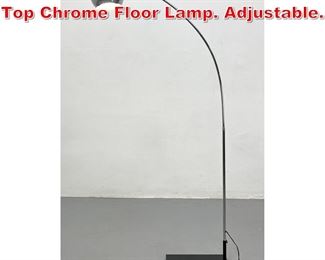 Lot 180 Sonneman Style Arched Top Chrome Floor Lamp. Adjustable. 