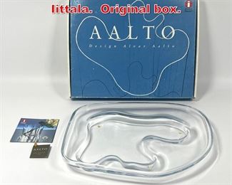 Lot 209 Alvar Aalto Glass Dish by Iittala. Original box. 