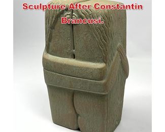 Lot 249 Alva Studios THE KISS Sculpture After Constantin Brancusi. 