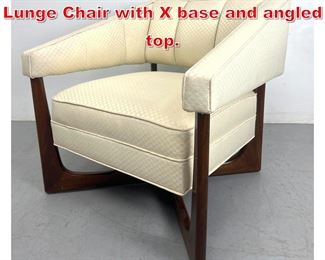 Lot 258 Adrian Pearsall Style Cube Lunge Chair with X base and angled top. 