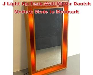 Lot 260 Pedersen and Hansen VIBY J Light Up Teak Wall Mirror Danish Modern Made In Denmark