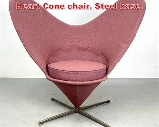 Lot 269 Original Verner Panton, Heart Cone chair. Steel base.